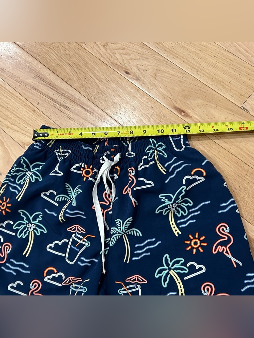 Chubbies Men’s Classic Navy Dark Blue Neon Lights Swim Trunks - Men’s Size XS - Picture 6 of 7